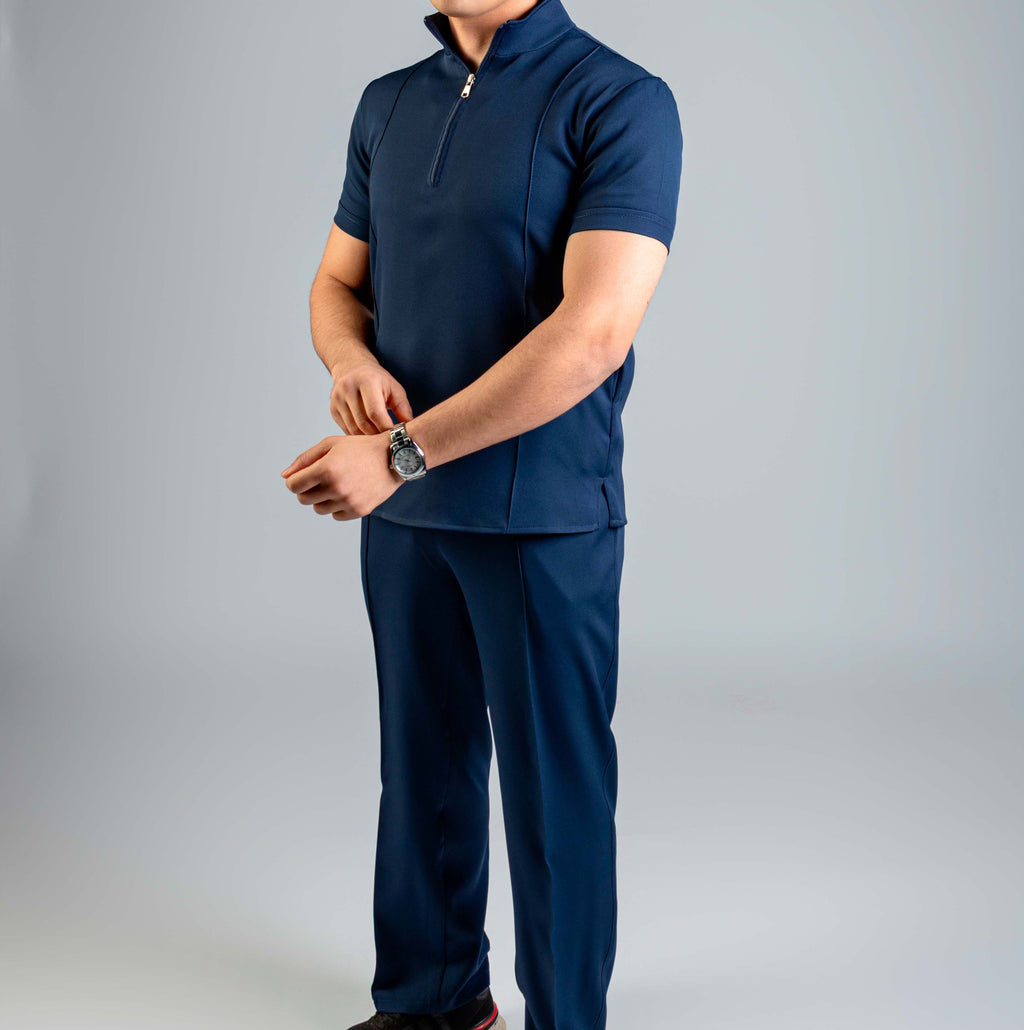 Dark Blue Men's Scrub