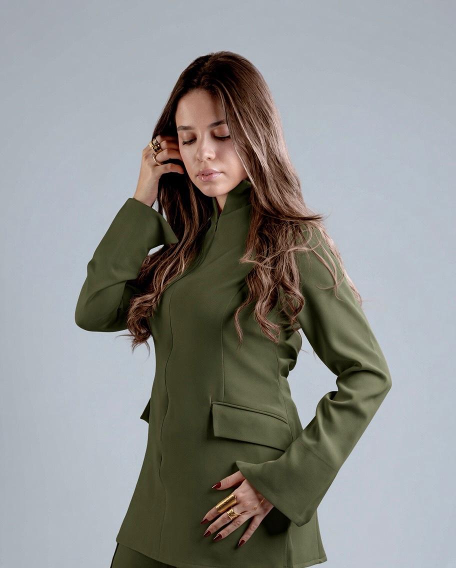 Olive green medical suit