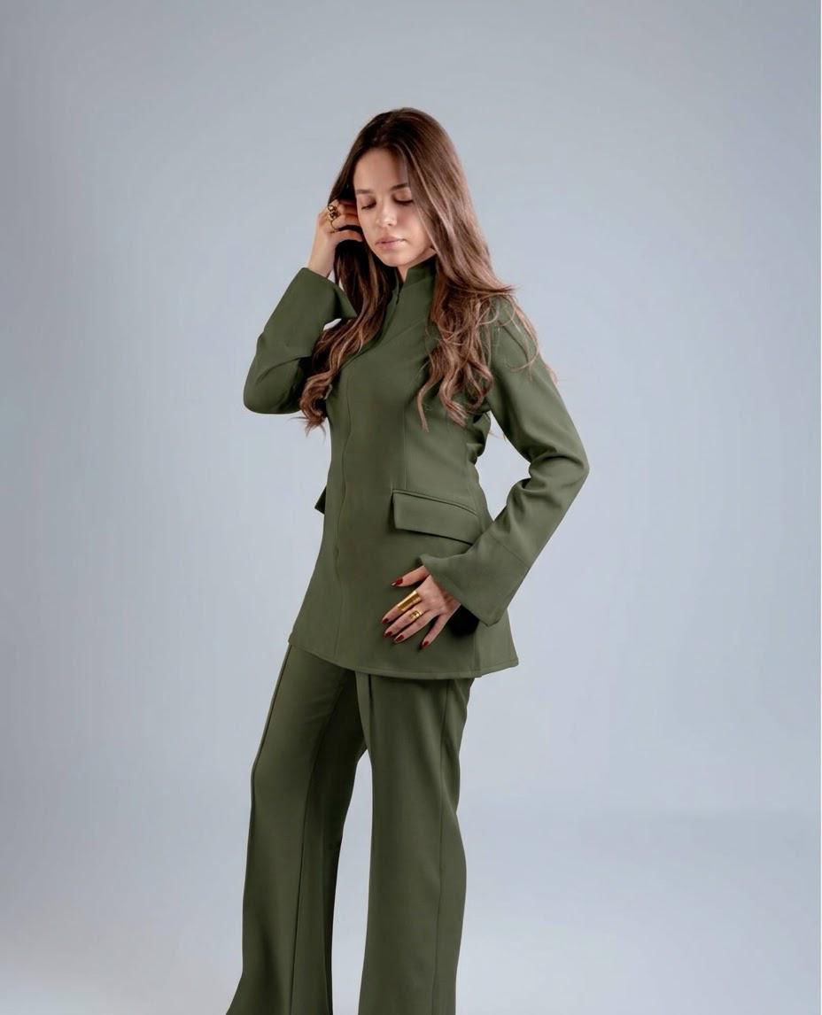 Olive green medical suit