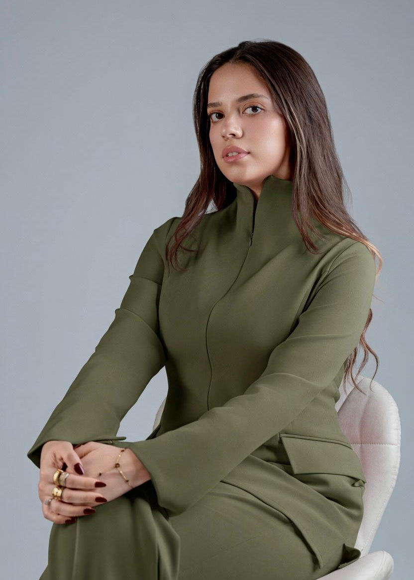 Olive green medical suit