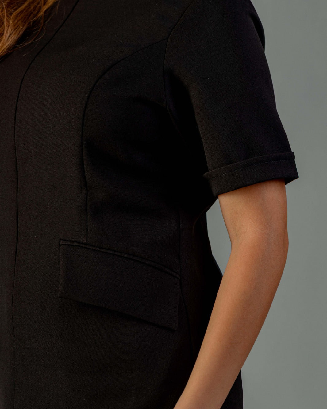 Short Sleeve Black Medical Suit