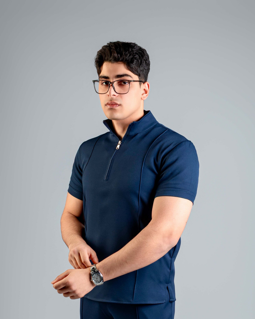 Dark Blue Men's Scrub